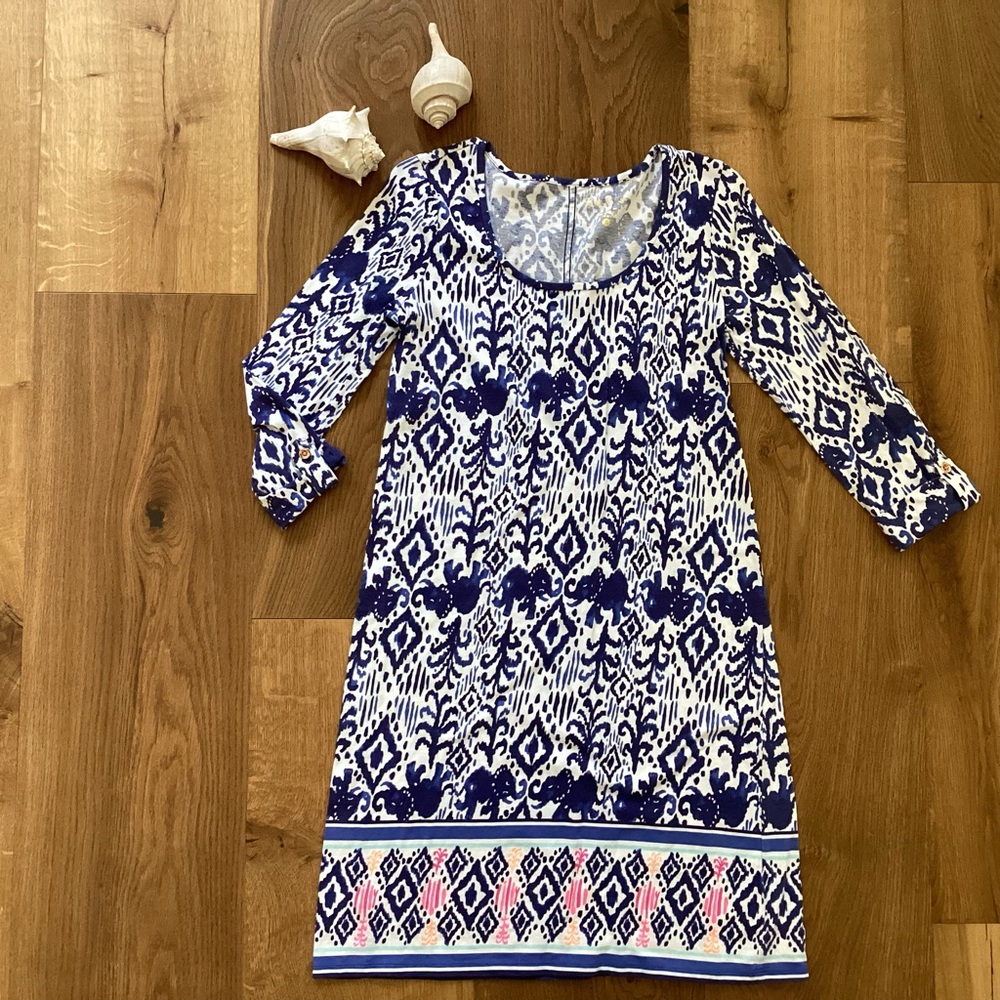 Lilly Pulitzer Elephant Print Ocean Ridge Dress Tons of Fun